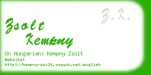 zsolt kempny business card